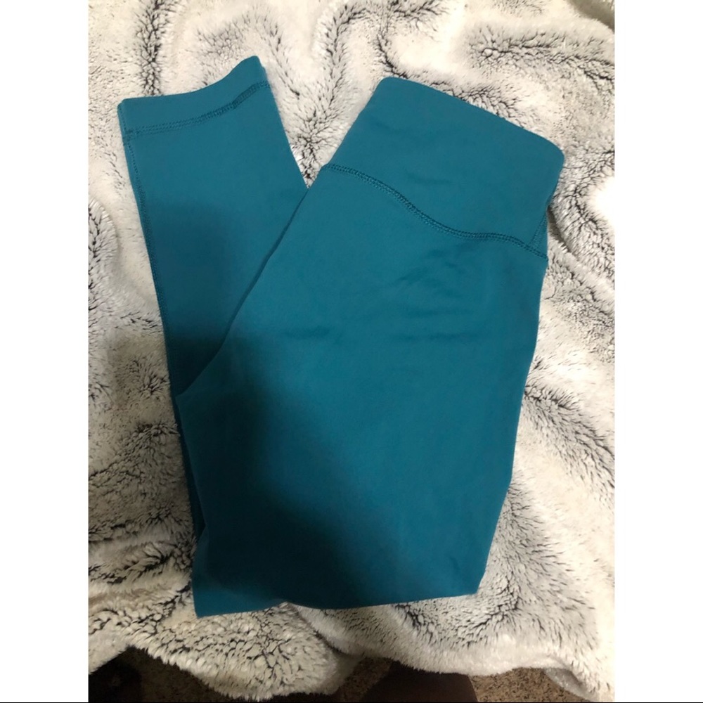 7/8 Green high waisted Workout Leggings